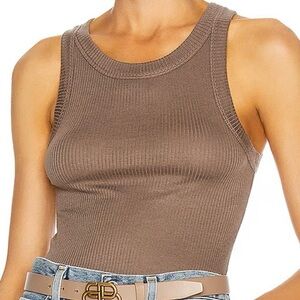 Silk Cashmere Rib Sheath Tank